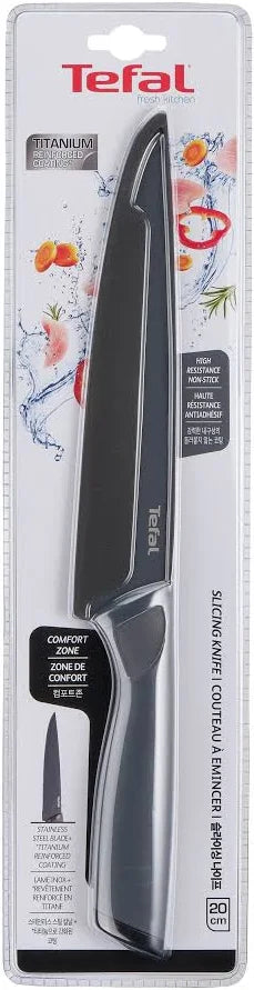 TEFAL K12212 Tefal Fresh Kitchen Slicing Knife With Cover (20cm)